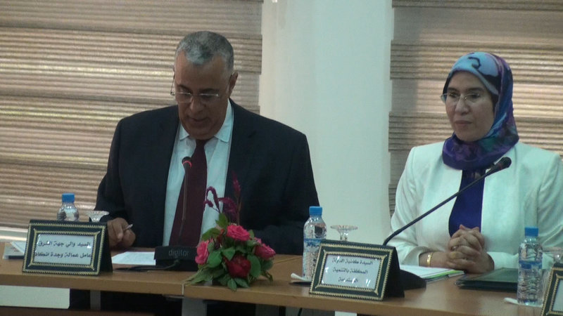 كلمة معاذ الجامعي والي جهة الشرق بوجدة خلال جلسة عمل بحضور السيدة نزهة الوافي كاتبة الدولة المكلفة بالتنمية المستدامة VIDEO